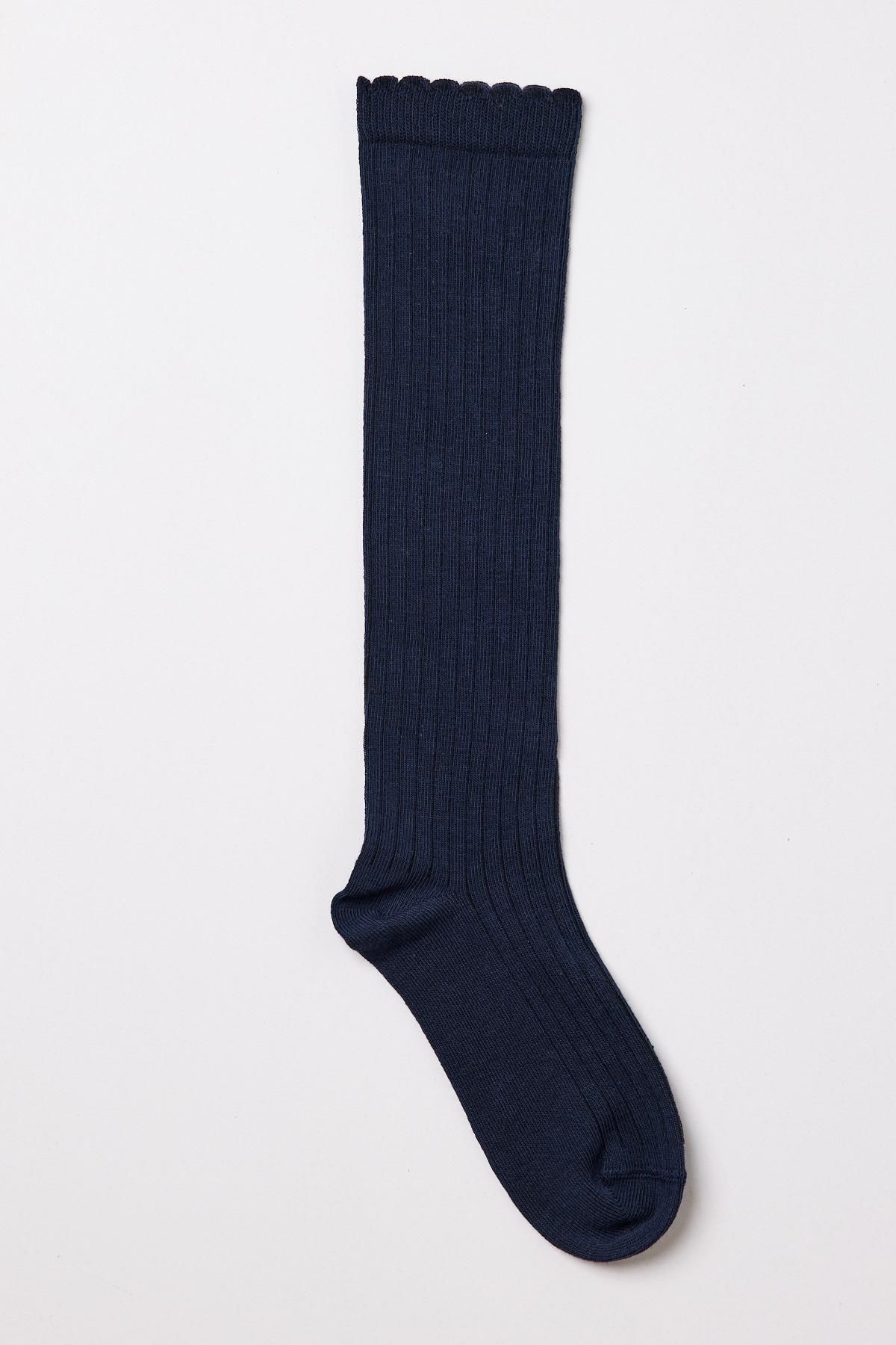 Katia Bony Cotton Kids Knee Socks Navy Blue Trendyol