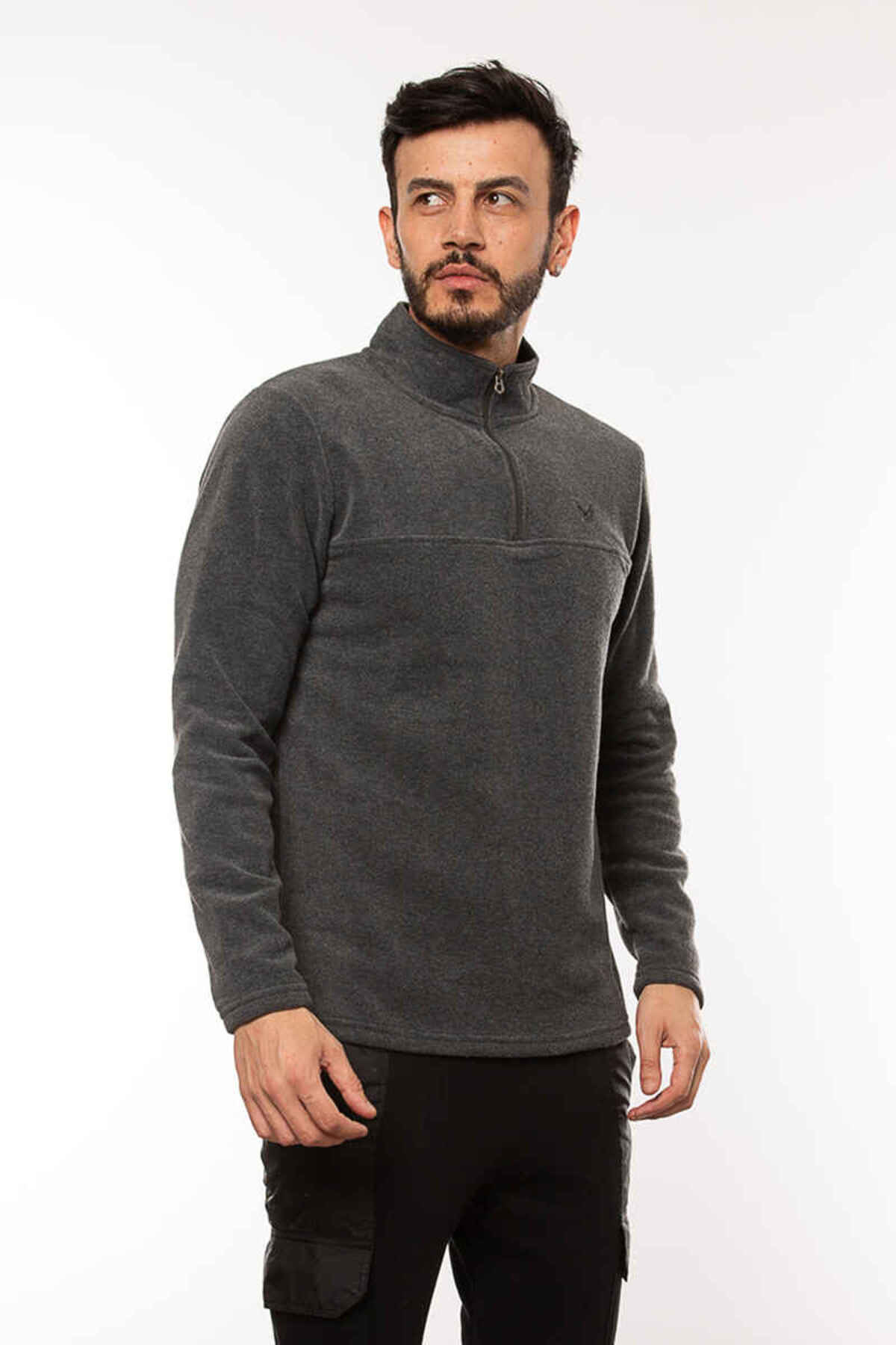 Cazador 5632 Erkek Polar Sweat ANTRA MELANJ fotoğrafı 6 (önizleme)