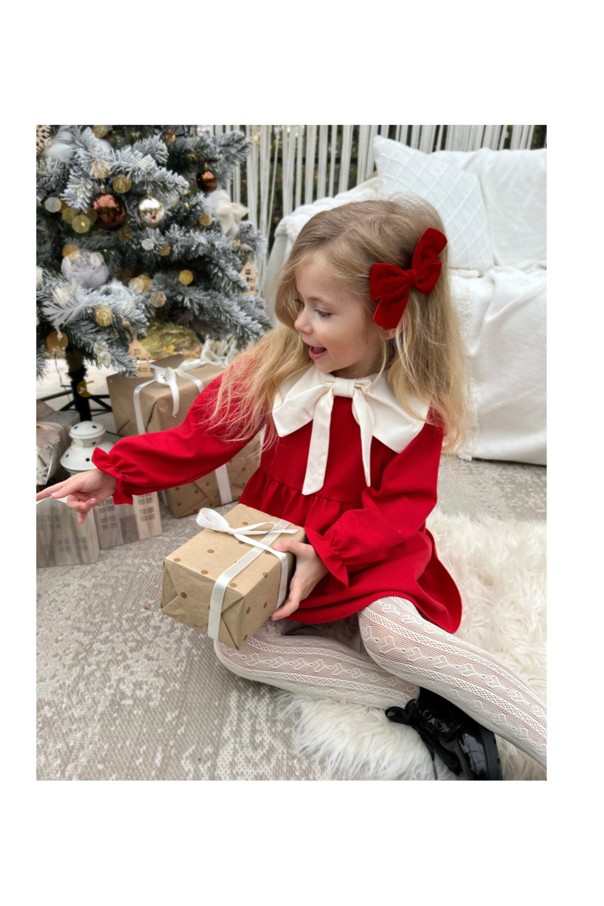 BİHAYALBİÇOCUK Cindy Kırmızı Elbise fotoğrafı 3 (önizleme)