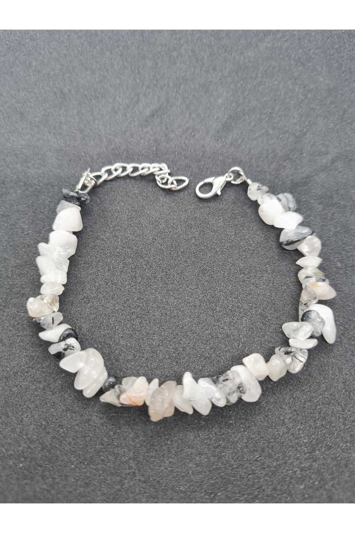 Doğal Taş Dünyası-Certified Natural Stone Rutile Quartz (ANGE HAIR) Bracelet Aaa Quality 3
