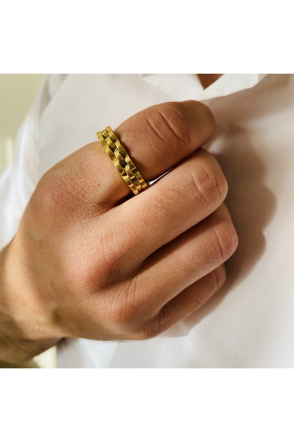 Fynbos Rolex Model Stainless Steel Gold Ring Trendyol