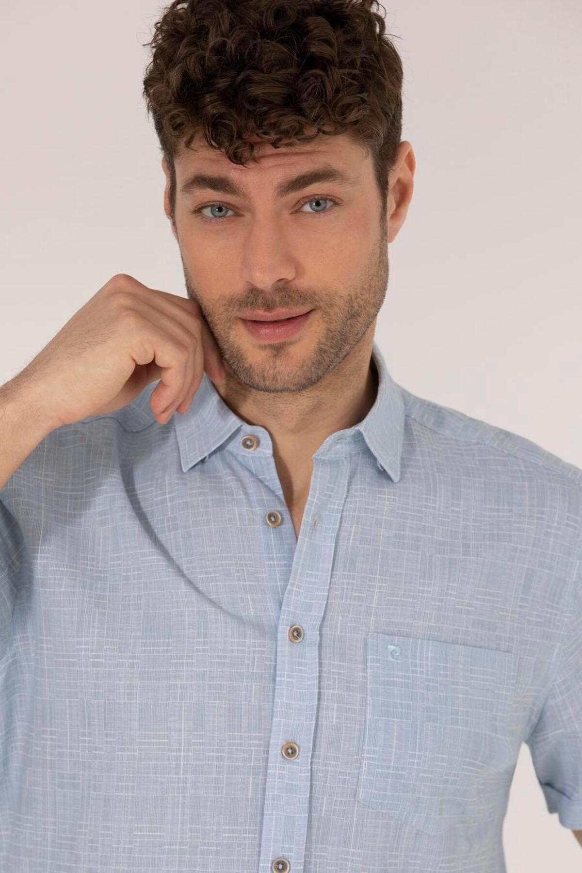 پیراهن مردانه آبی پیرکاردین | G021GL004.000.1475276. اورجینال - تصویر 2