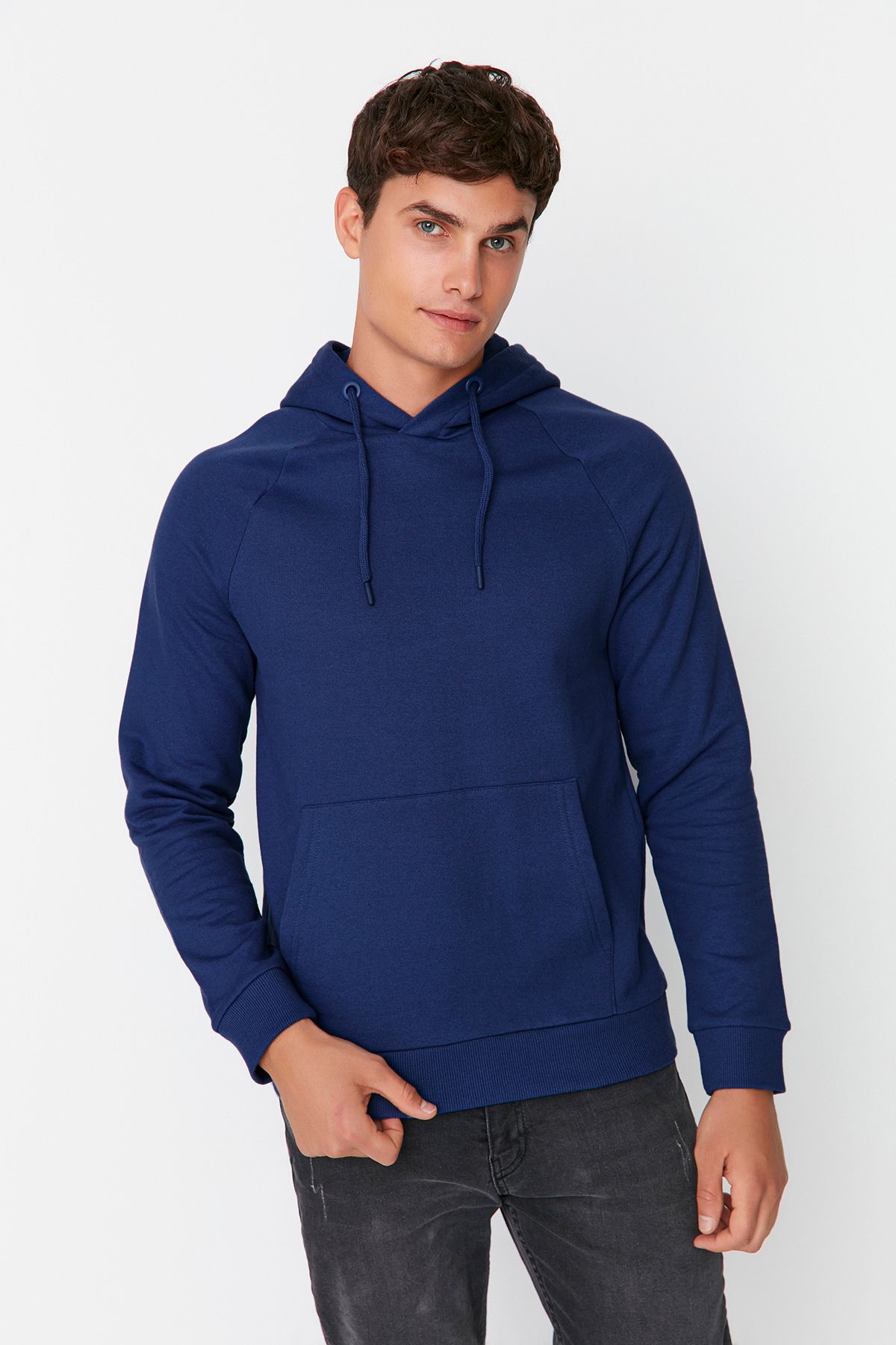 Dark blue discount hoodie men