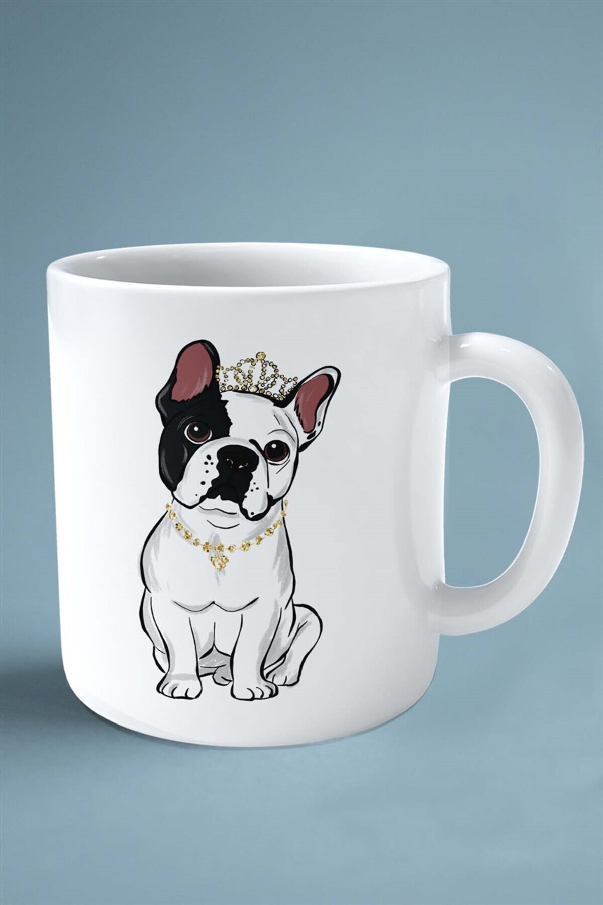 French Bulldog Dog Name Personalized Printed Mug Cup King Crown