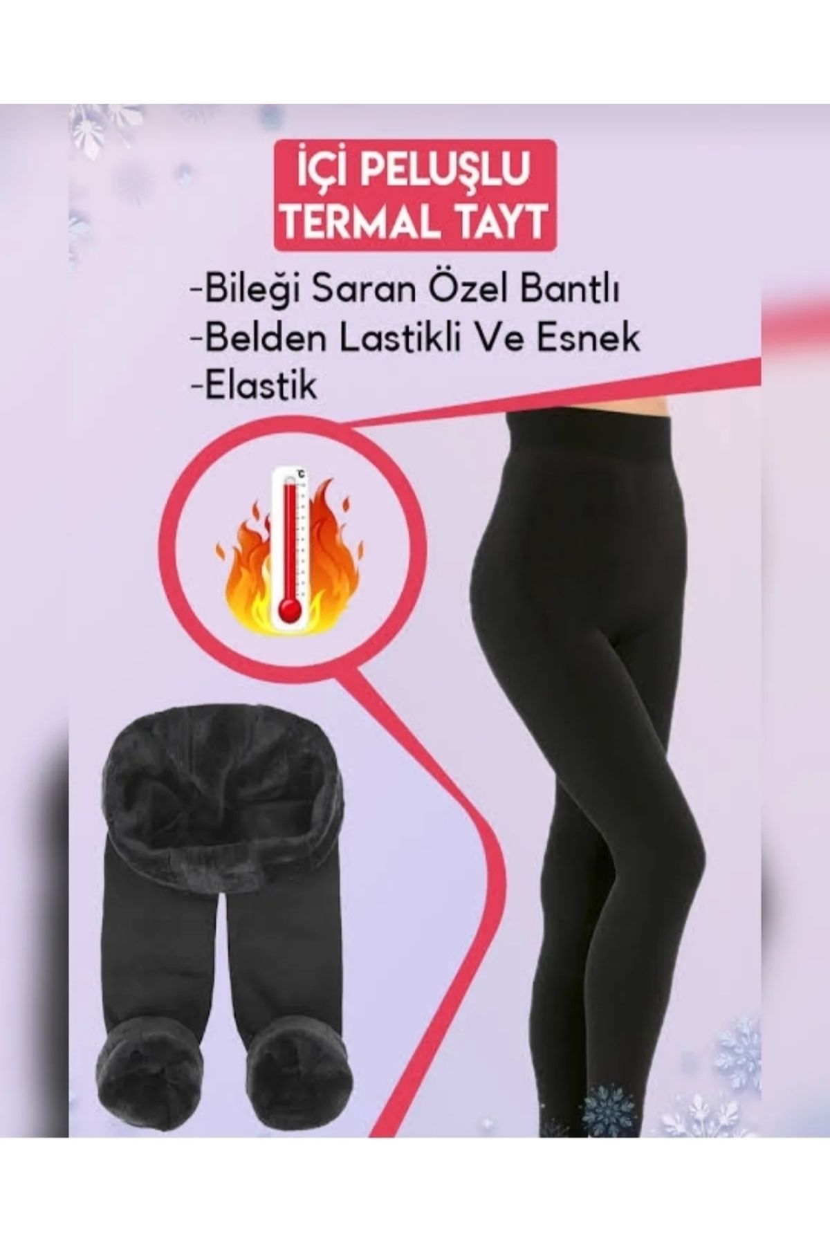 Q-İN Thermal Tights with Plush Inside, Thermal Tights, Plush, Plush Inside,  Fleece Inside, Warming Tights