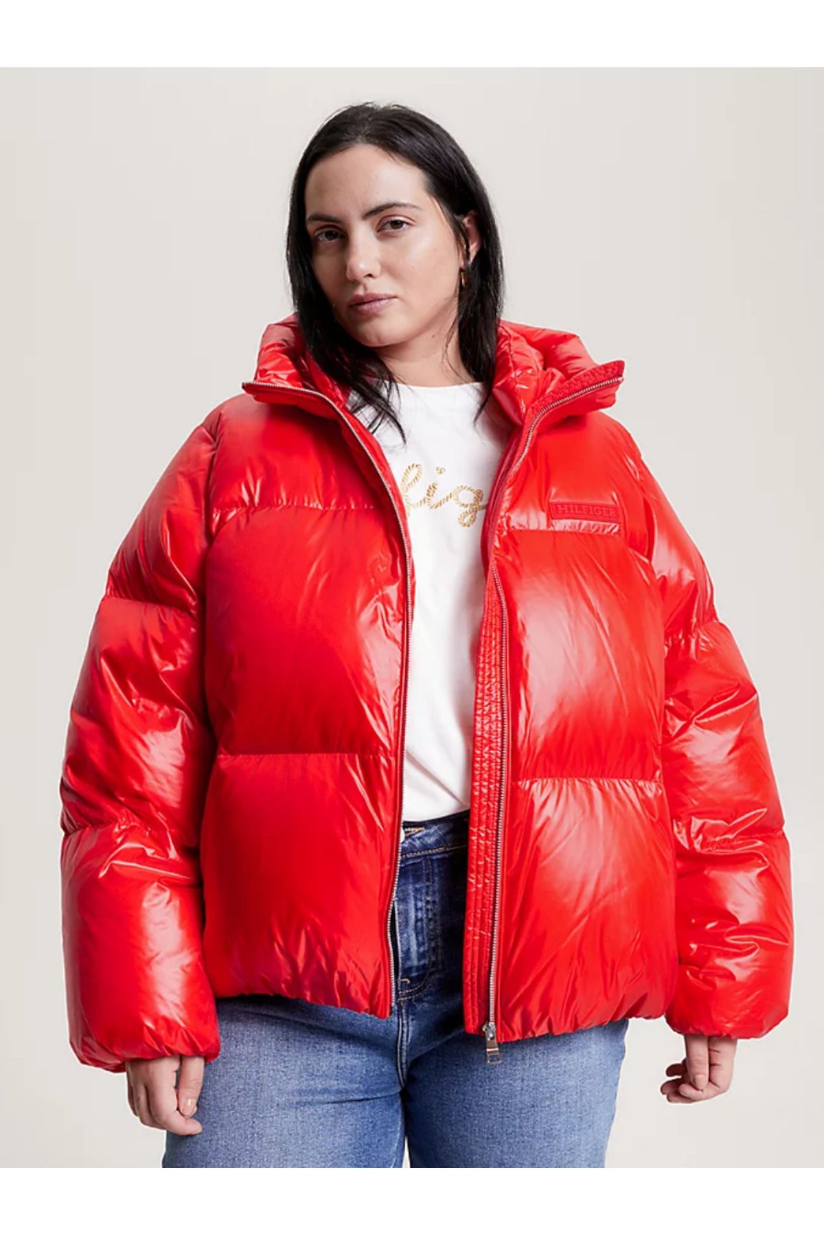 Tommy hilfiger oversized down jacket 2025