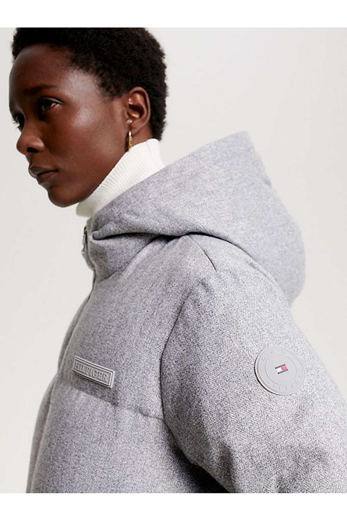 Tommy Hilfiger Winter Jacket Gray Regular fit Trendyol