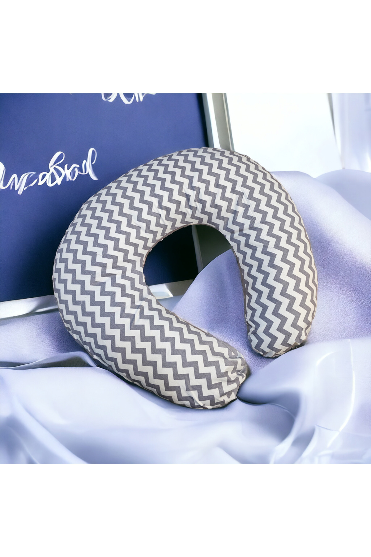 BeybiNest Gri Yıldızlar Emzirme Ve Destek Yastığı %100 Organik Pamuklu fotoğrafı 4 (önizleme)