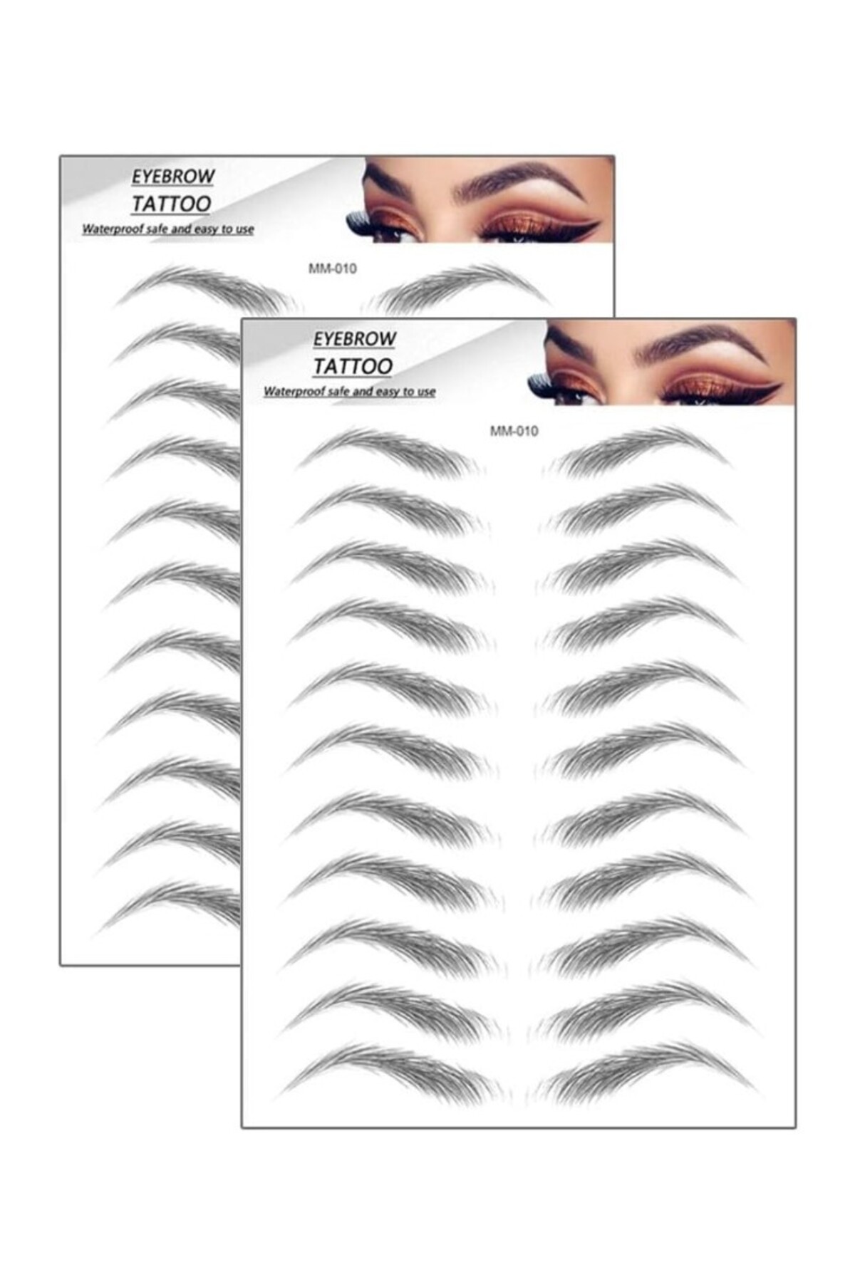 NİYENABEAUTY Kaş Dövmesi Sticker Kalıcı Suya Dayanıklı Doğal Görünümlü