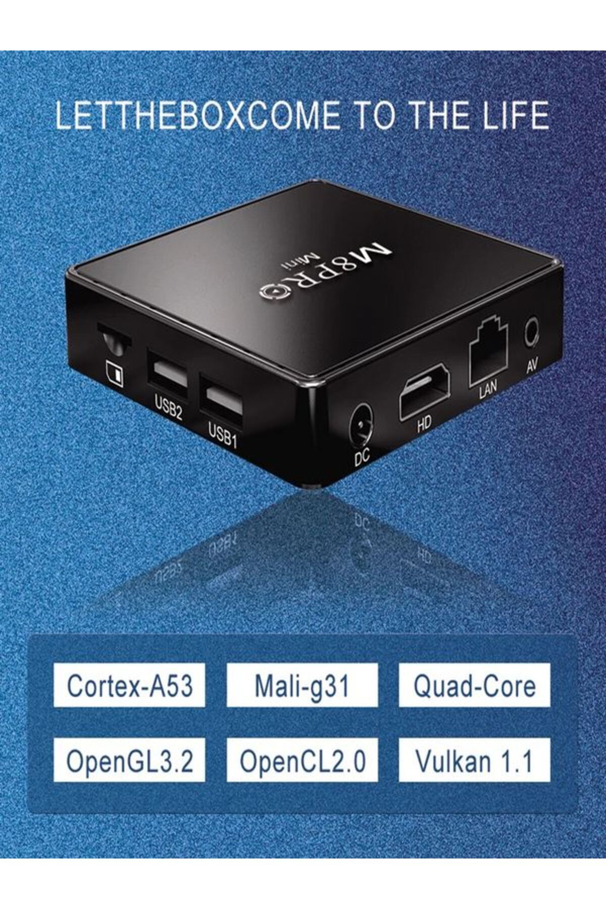 ULTRATEKNO M8PRO Mini 2.4G 10K ultra HD 64 GB TV BOX GAME BOX