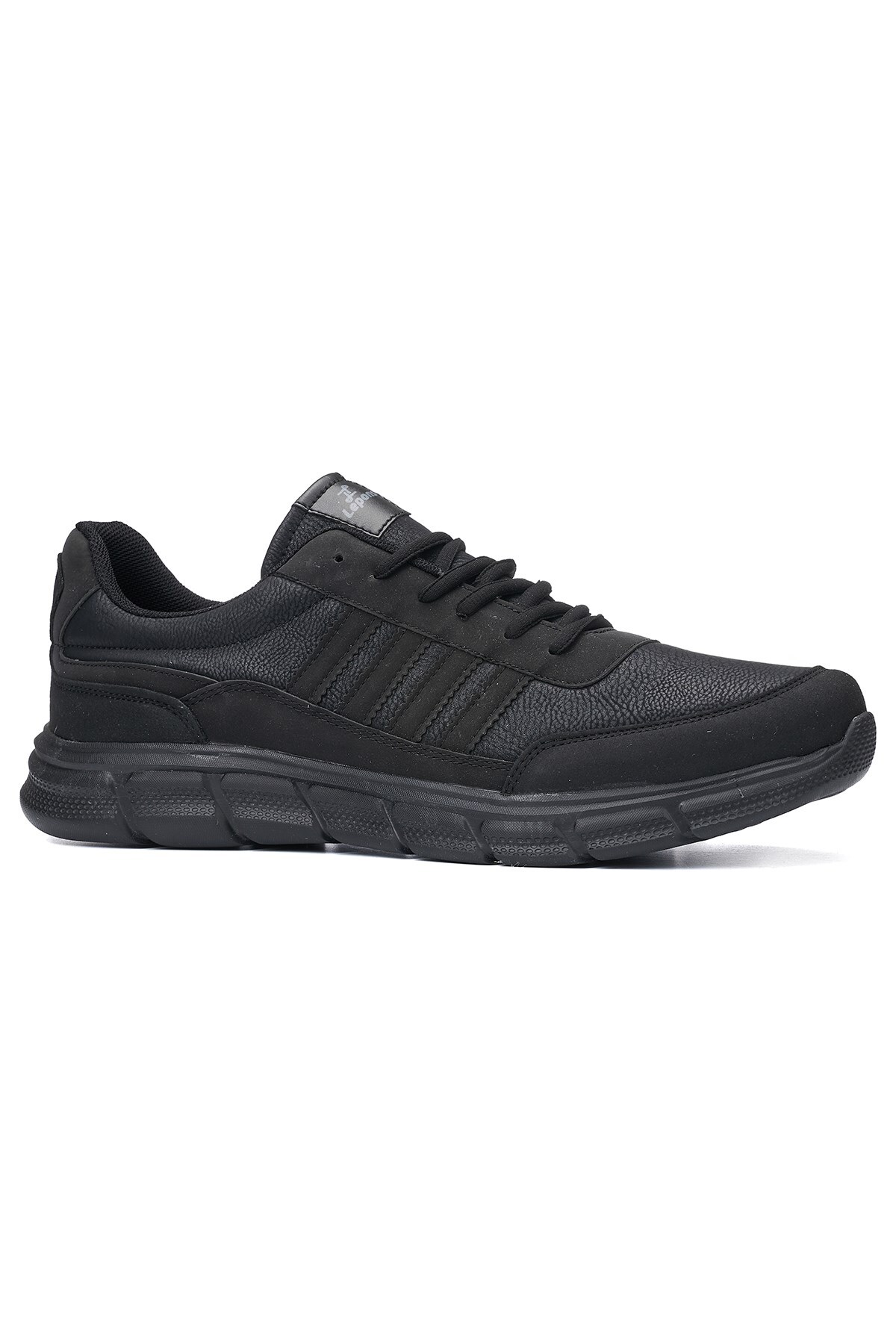 Casual Men Adult Black Sneaker Sport Shoes Lace Up Large Size Comfortable Flexible 050c