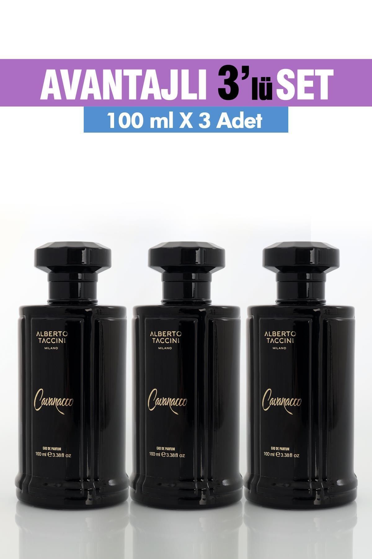 Alberto Taccini 3'Lü Set CAVANACCO Erkek Parfümü - 100 ml EDP 88823