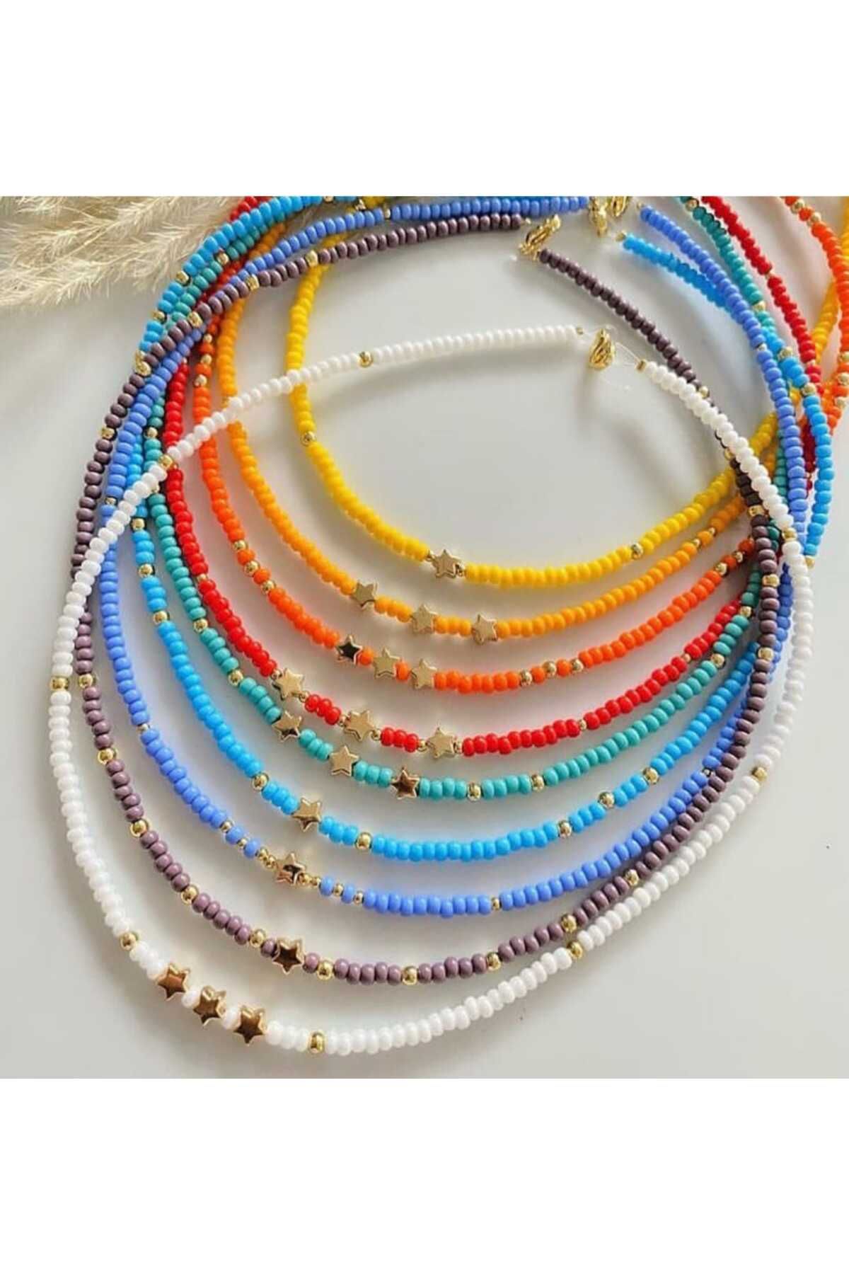 PAR AKSESUAR SAND BEAD STAR NECKLACE OF 9 Trendyol