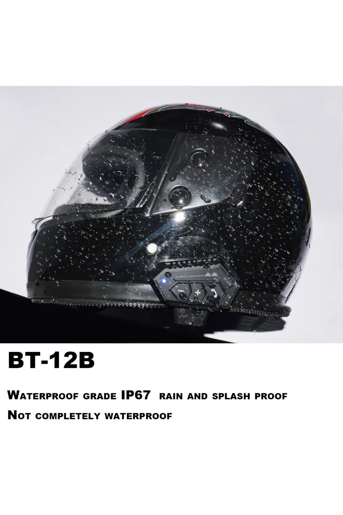 Waterproof IP67 Bluetooth Intercom for Motorcycle Helmet