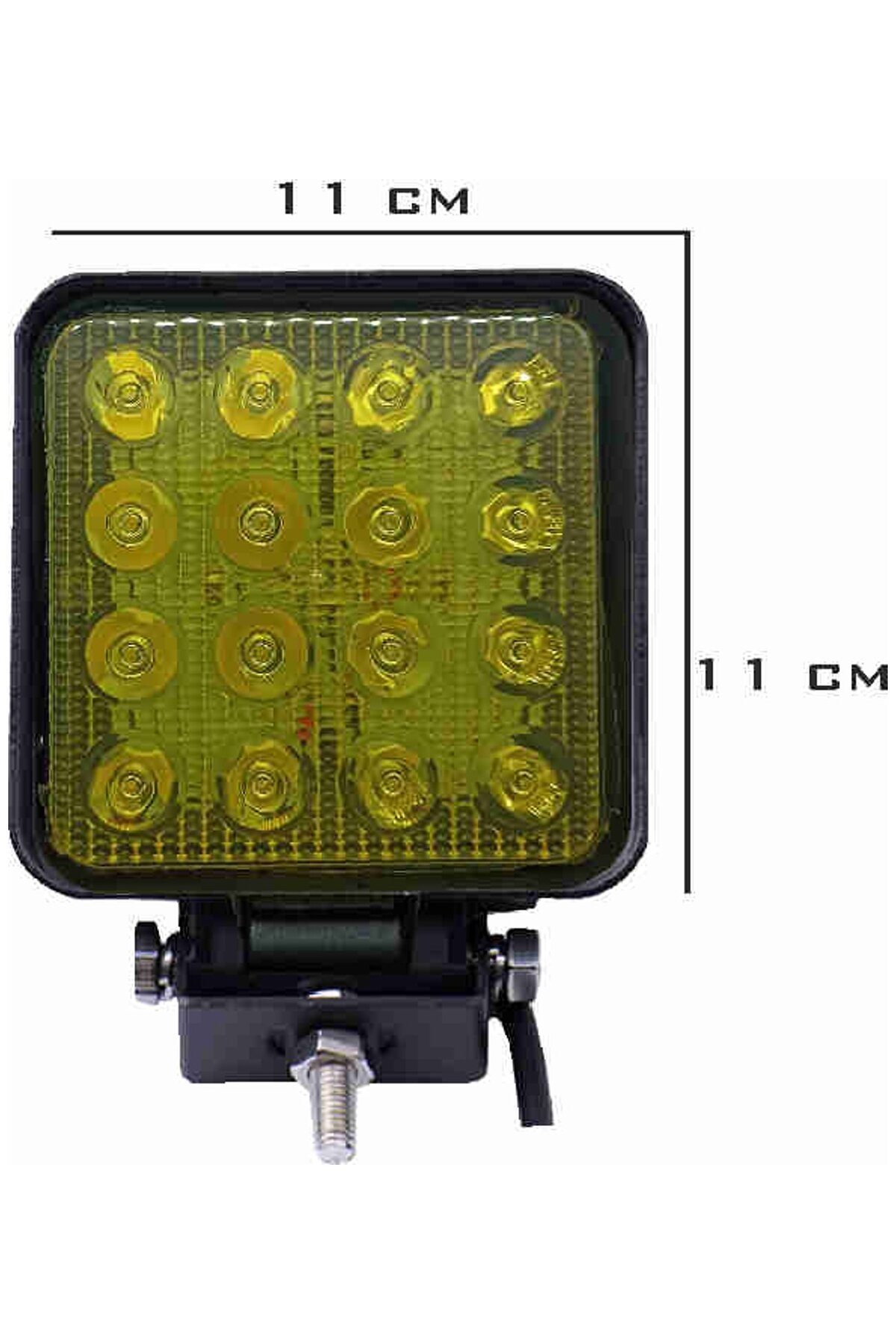Sm Motors Off Road Sis Farı Sis Lambası 16 Led Kare 2'lİ Paket SARI