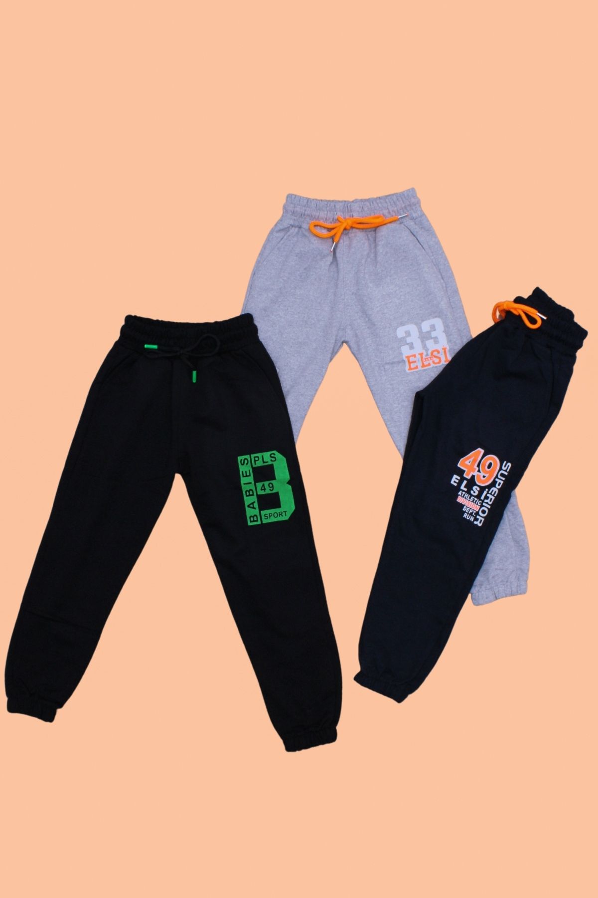 PAN O K DS 3 PACK BOYS PRINTED TRACK PANTS