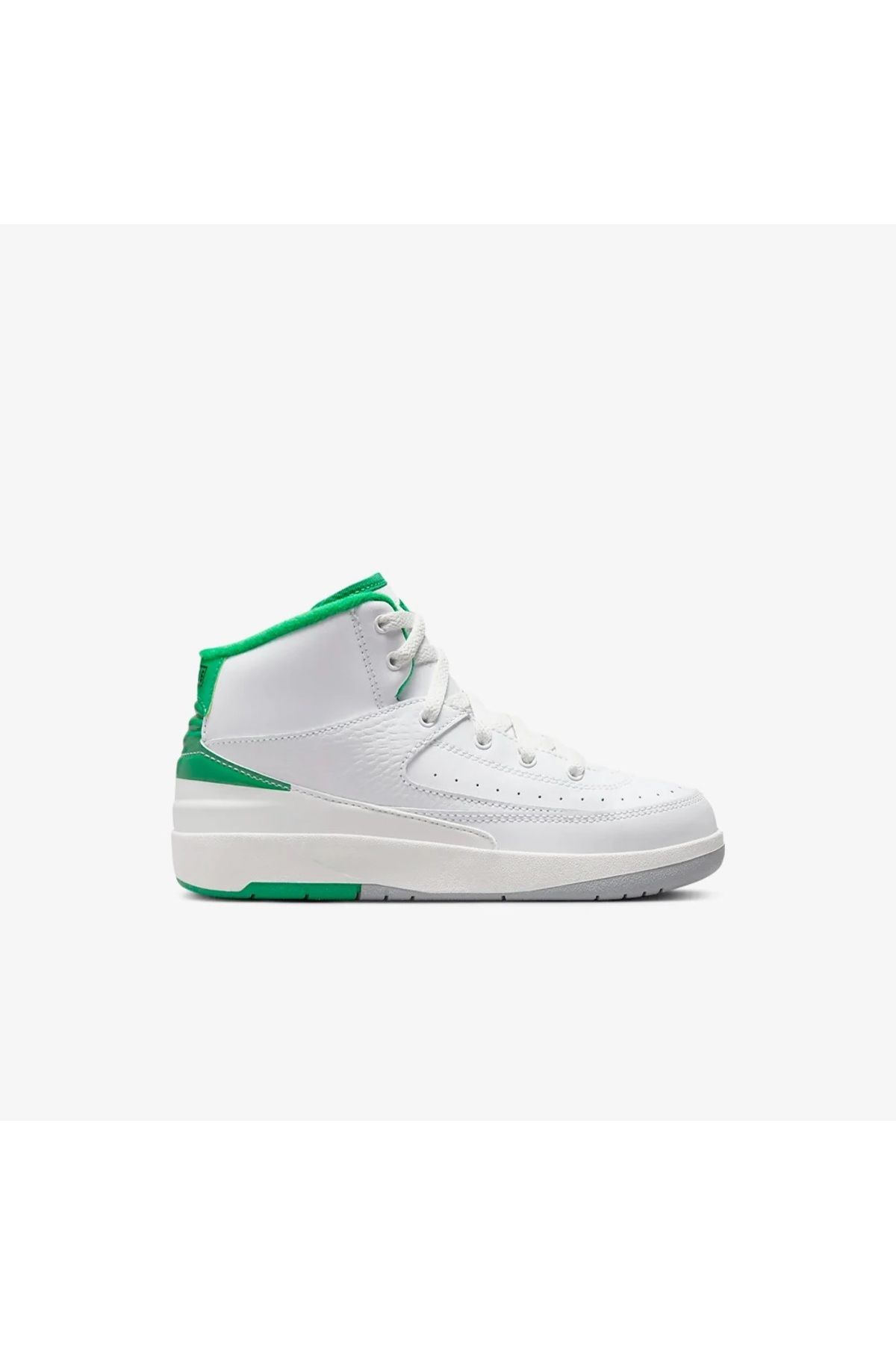 کفش بسکتبال سفید دخترانه و پسرانه بچگانه Air Jordan 2 های ان نوجوانان Lucky Green PS DQ8564 103 Nike