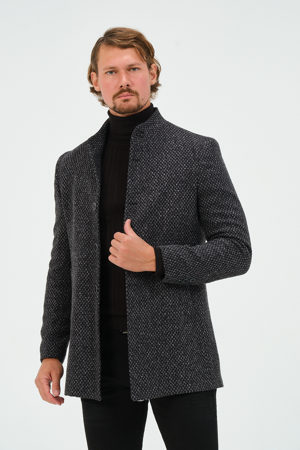 VALUE  Antrasit Erkek Slim Fit Regular Kaşe , Ceket, - Görsel 6