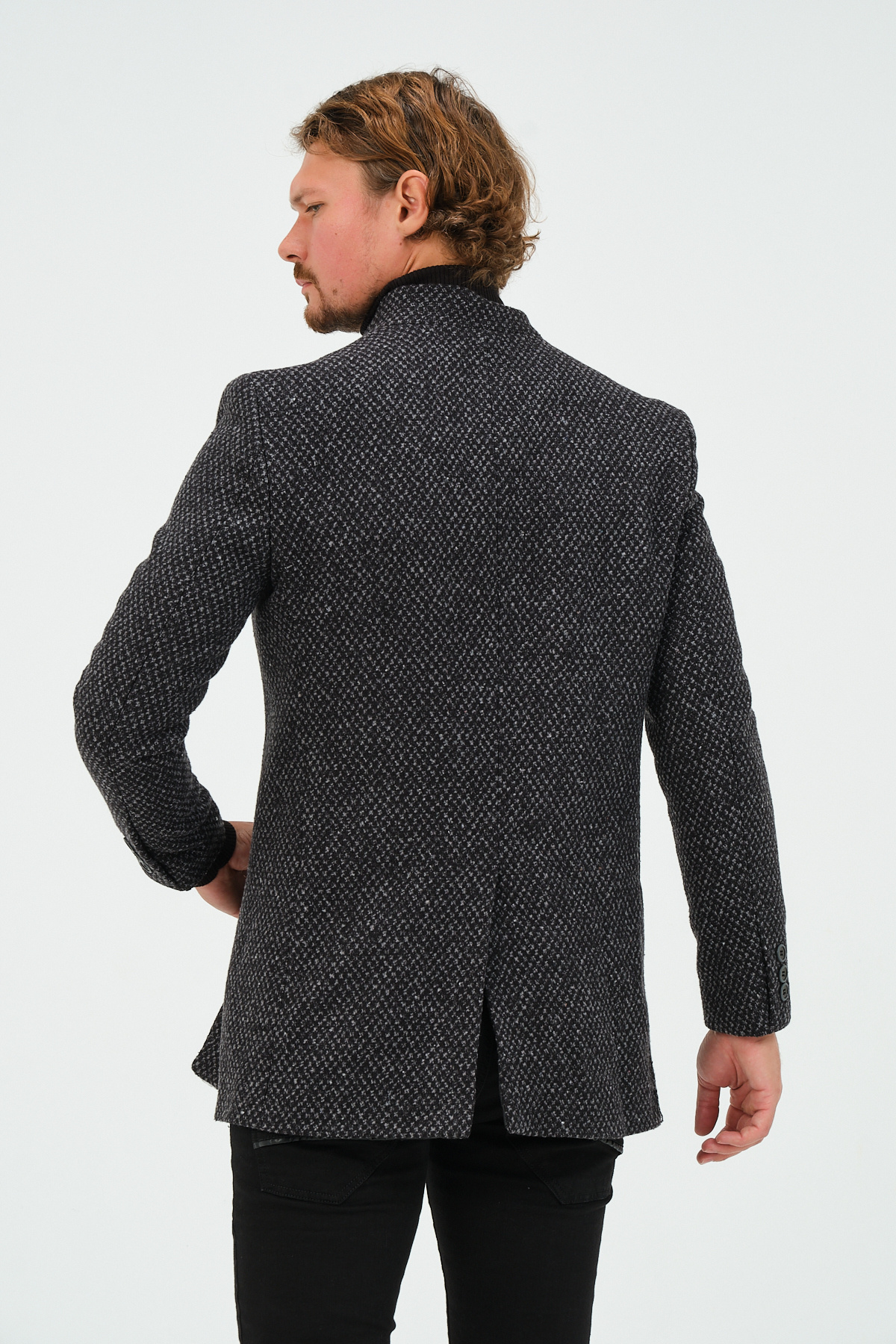 VALUE  Antrasit Erkek Slim Fit Regular Kaşe , Ceket, - Görsel 2