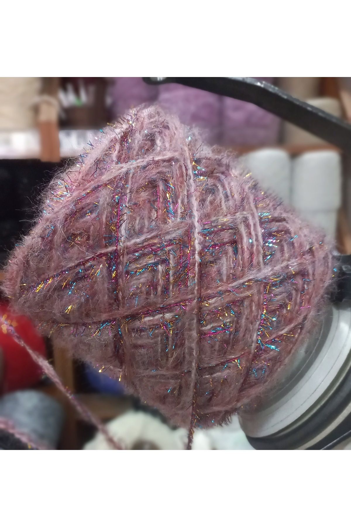 Mohair knitting yarn top