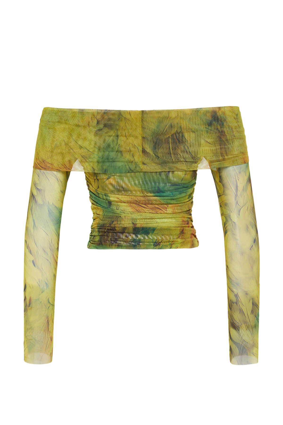 Trendyol Collection-Gemusterte, farbenfrohe Bluse aus gestricktem Tüll - TPRAW24BZ00094 8