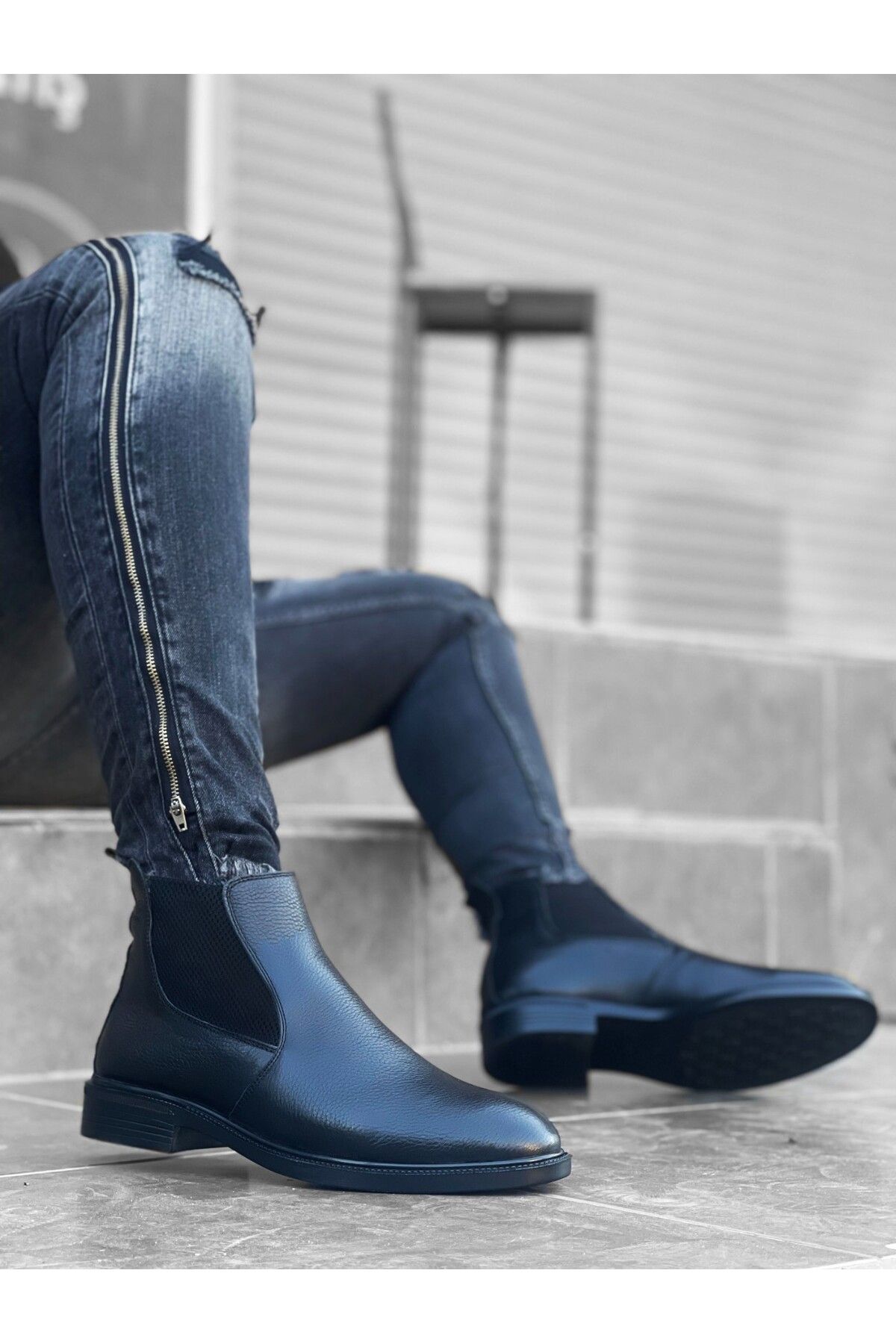 Laceless ankle boots sale