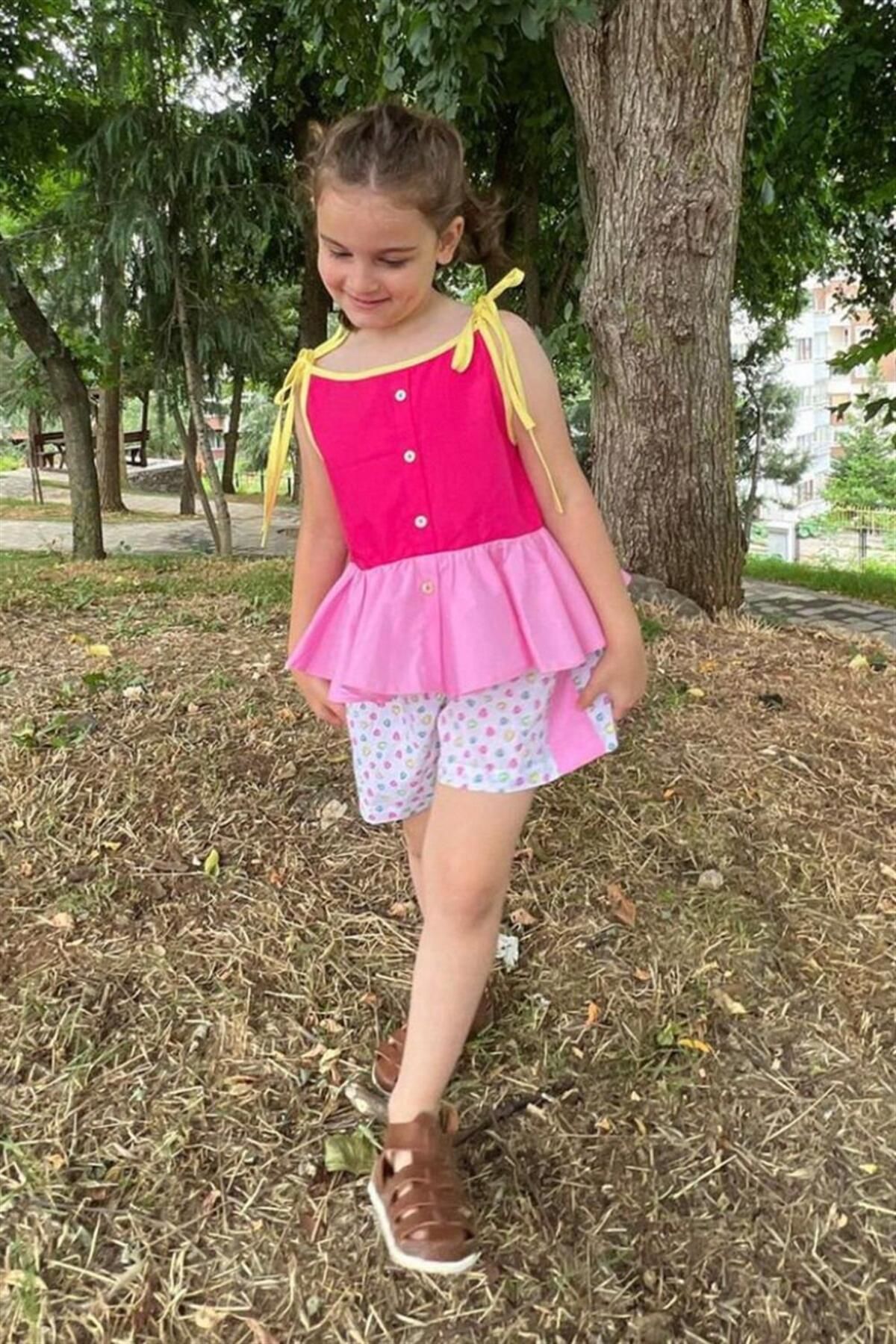 Hulm-Color Blocked Strap Girl's Blouse 2