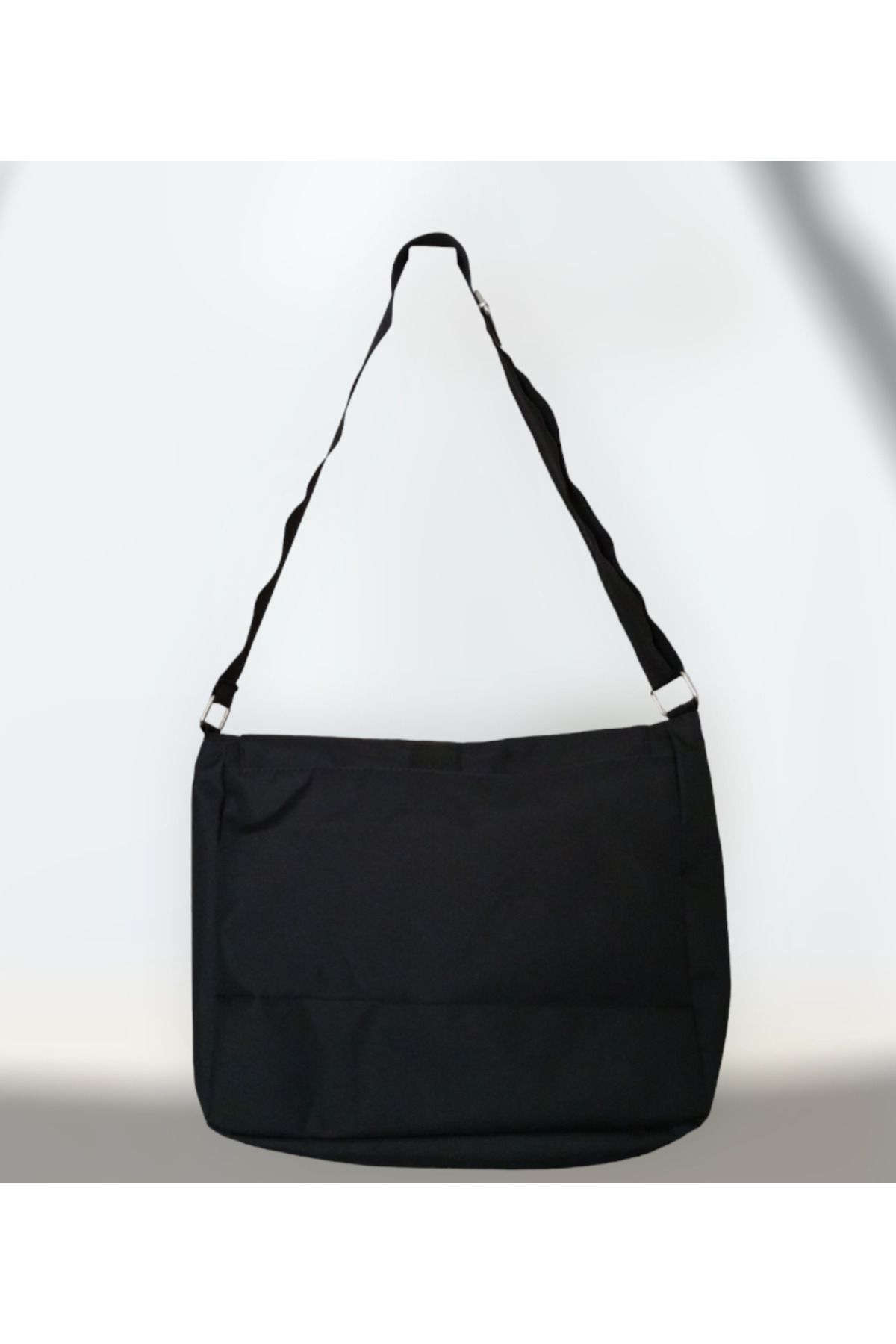 Plain black messenger bag online