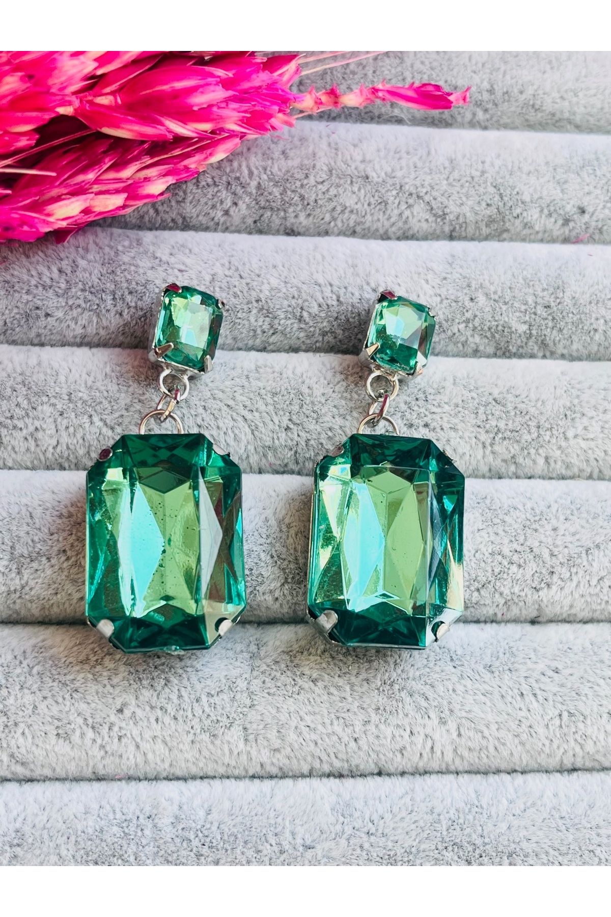 Teal on sale green earrings