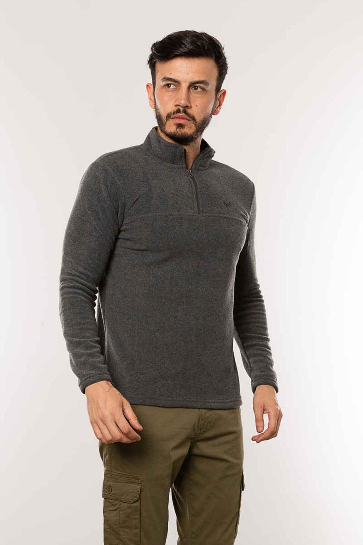 Cazador 5632 Erkek Polar Sweat ANTRA MELANJ fotoğrafı 5 (önizleme)