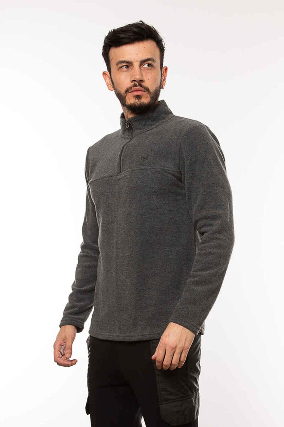 Cazador 5632 Erkek Polar Sweat ANTRA MELANJ fotoğrafı 4 (önizleme)