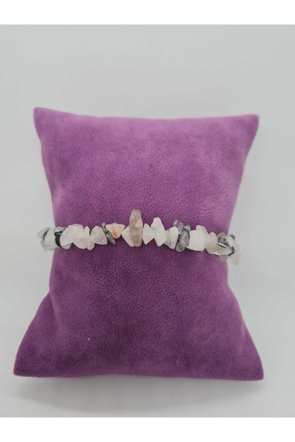 Doğal Taş Dünyası-Certified Natural Stone Rutile Quartz (ANGE HAIR) Bracelet Aaa Quality 2
