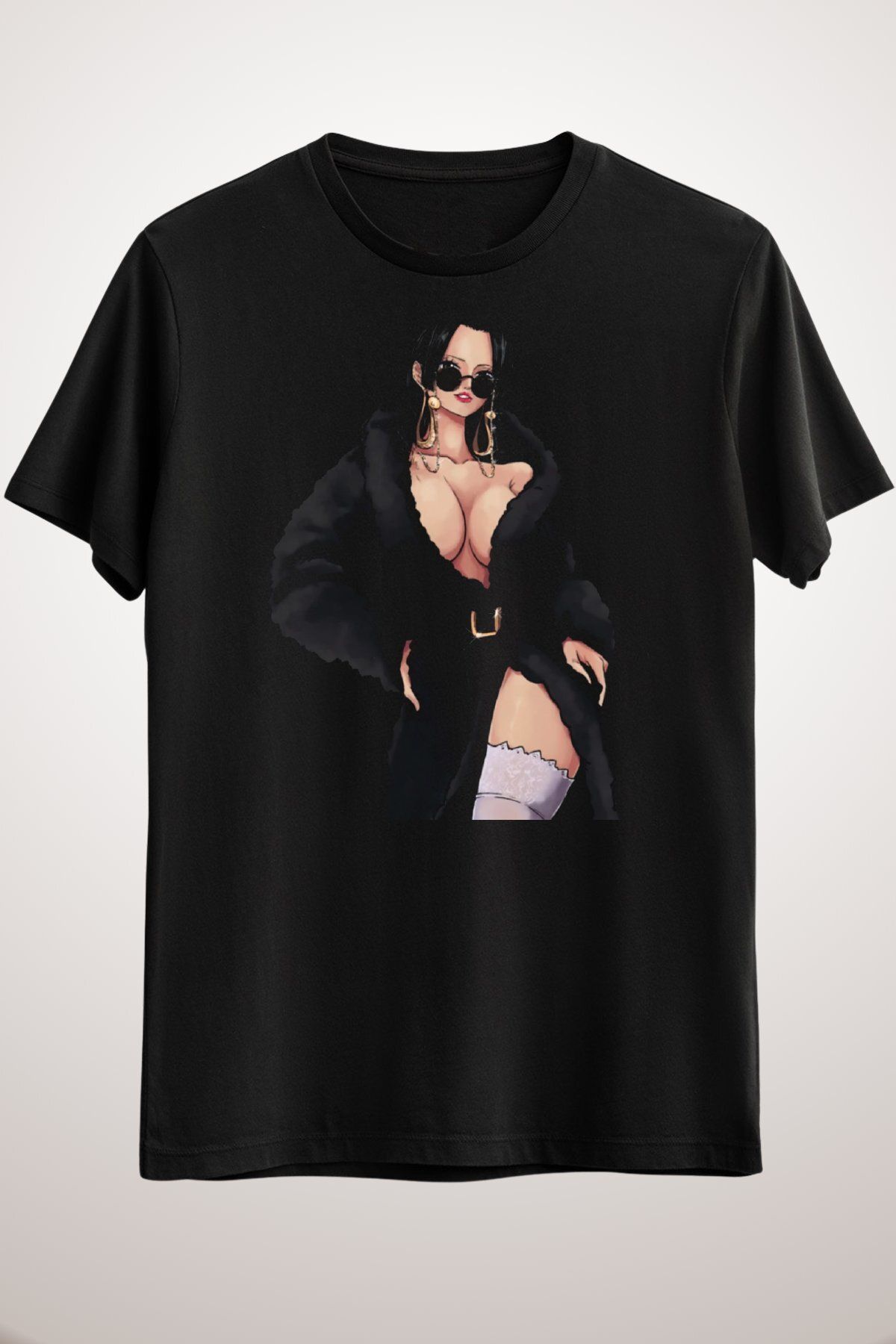 geative-Unisex Black Anime Hot Boa Hancock with Modern Outfit T-Shirt &amp;   Accessories 1