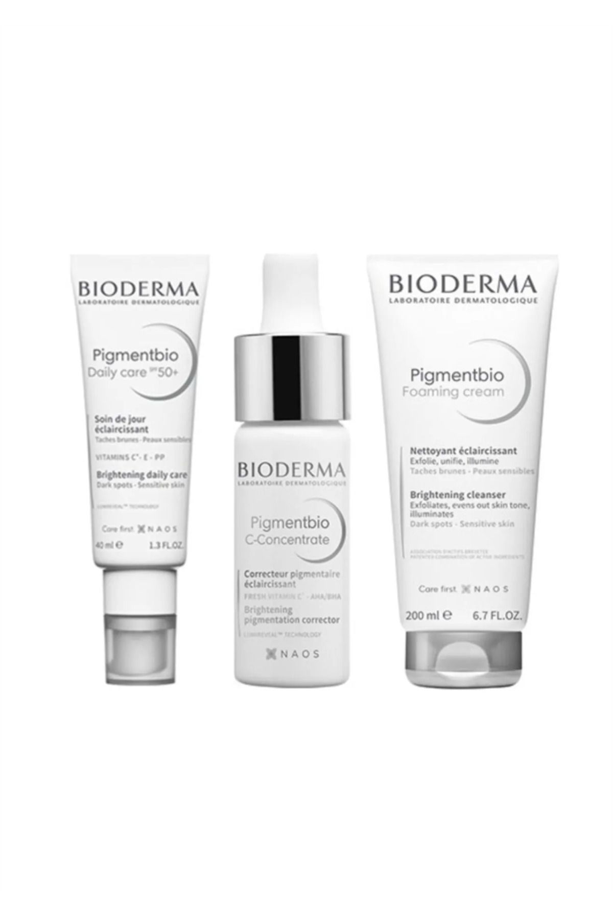 Bioderma مجموعه پیگمنت بایو | کرم روز + سرم + ژل تمیز کننده حجم اصلی