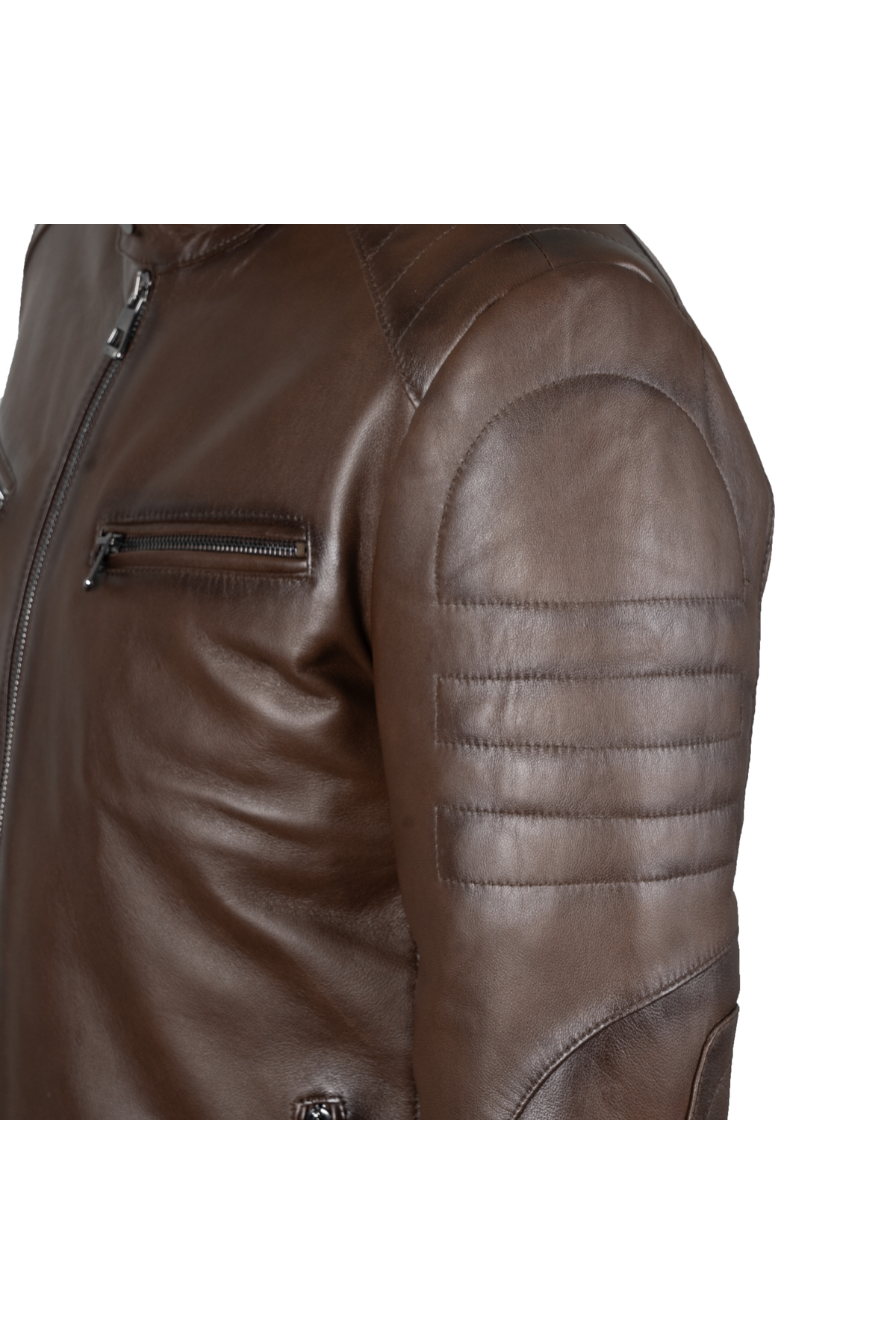 کاپشن مردانه قهوه ای EGE DERİ | 3 اورجینال - تصویر 3