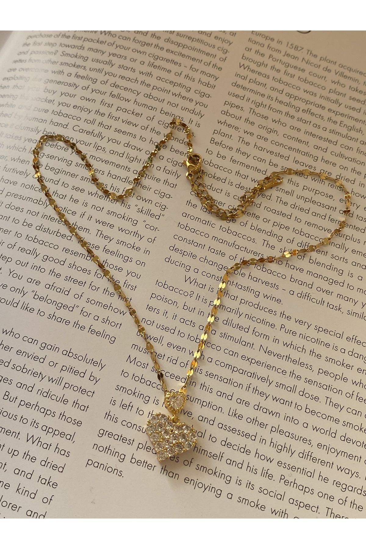 Pinery Jewels Zircon Stone Heart Steel Tarnish Resistant Gold