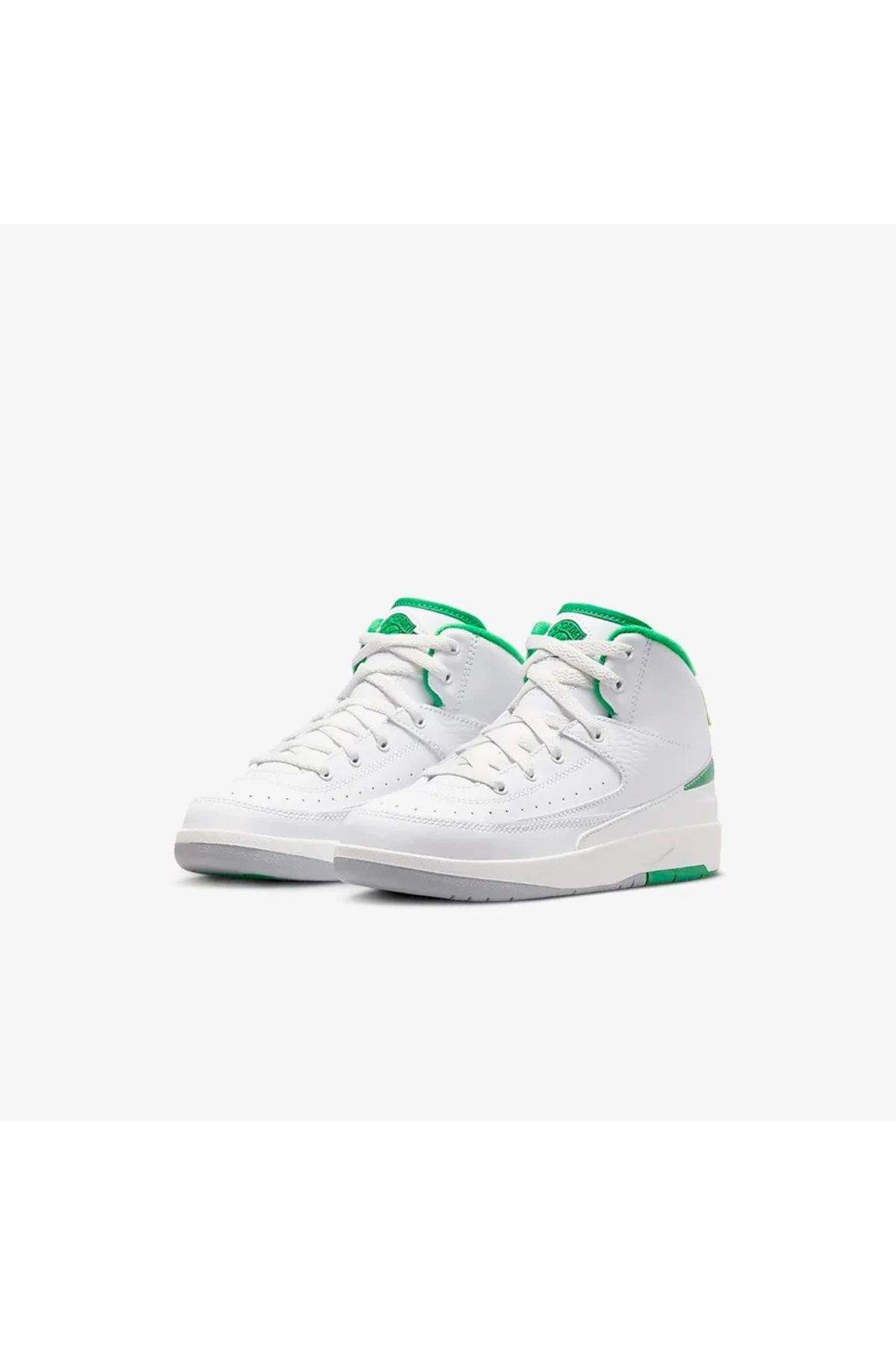 کفش بسکتبال سفید دخترانه و پسرانه بچگانه Air Jordan 2 های ان نوجوانان Lucky Green PS DQ8564 103 Nike