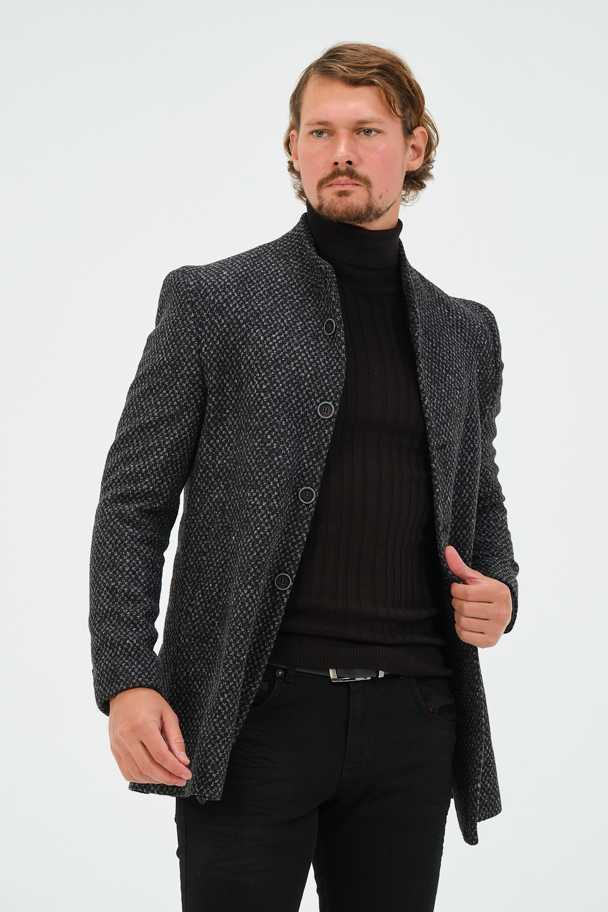 VALUE  Antrasit Erkek Slim Fit Regular Kaşe , Ceket, - Görsel 5