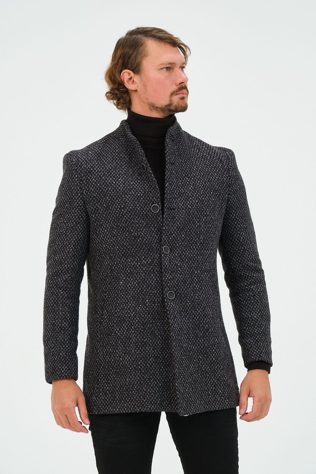 VALUE  Antrasit Erkek Slim Fit Regular Kaşe , Ceket, - Görsel 4