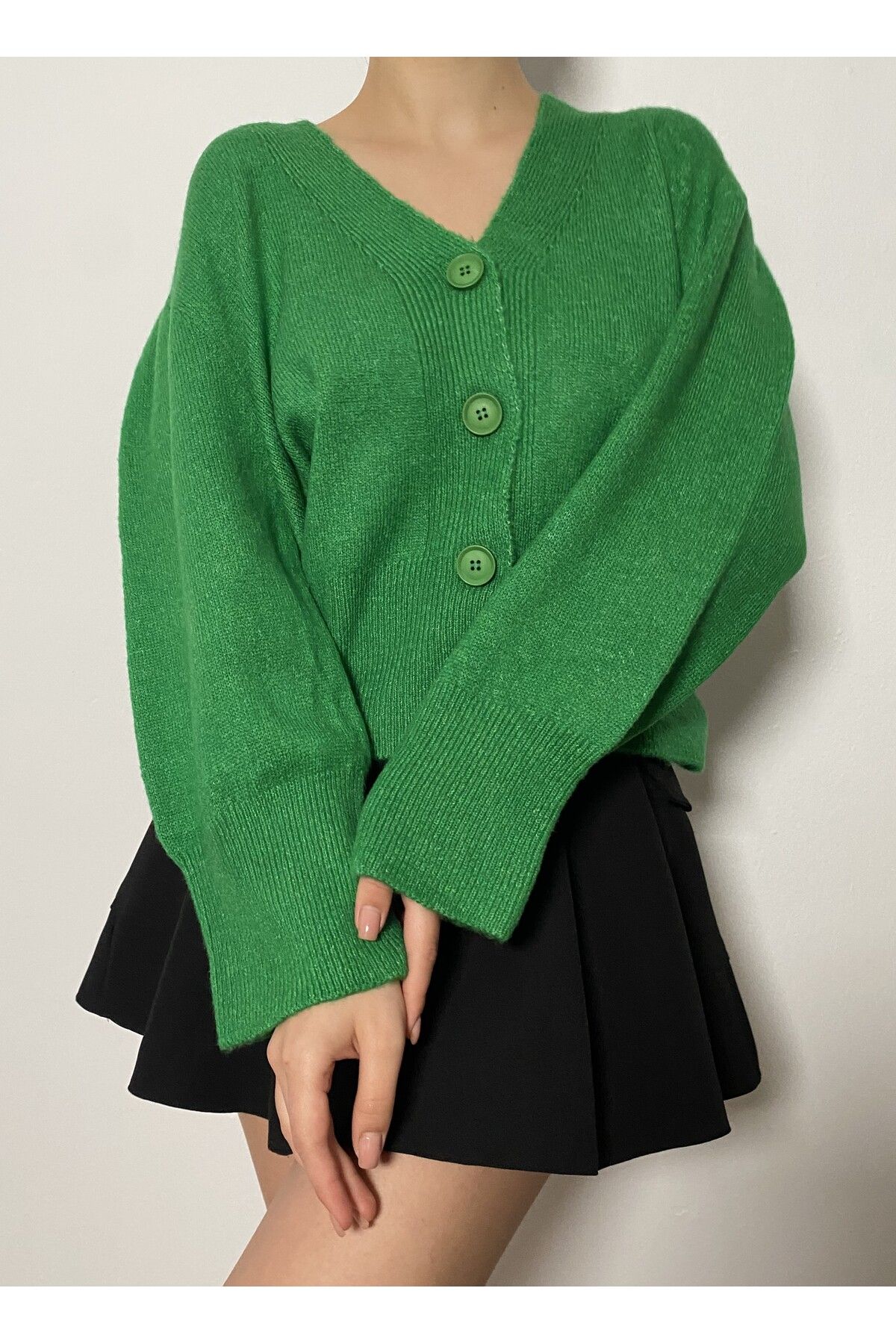 Unif green cardigan top