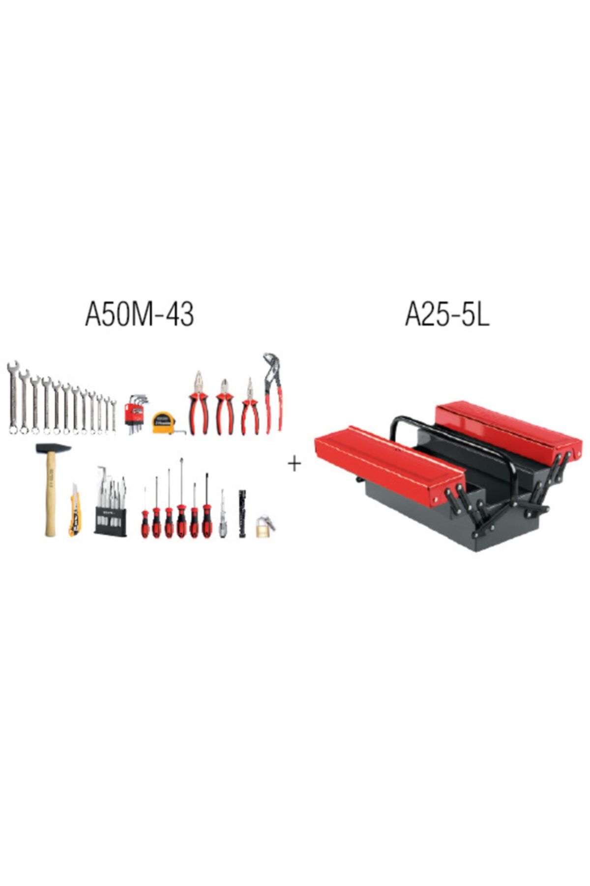CETA FORM-43 Pieces Mechanic Tool Kit (A25-5L in Bag) A50M-43A25 2