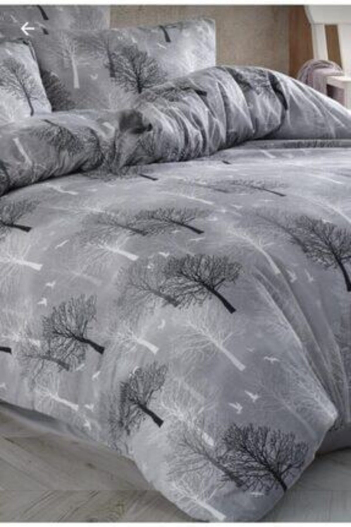 üntaş-Grey Patterned Single Duvet Cover Set 2