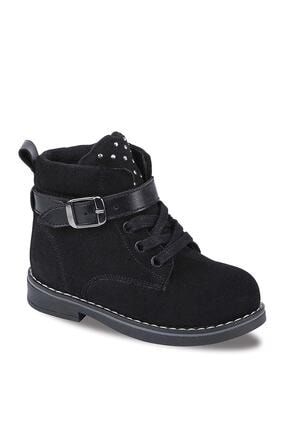 24161 Siyah Kız Çocuk Bebek Günlük Uzun Bilekli Kalın Taban Kışlık Sneaker Spor Bot Ayakkabı