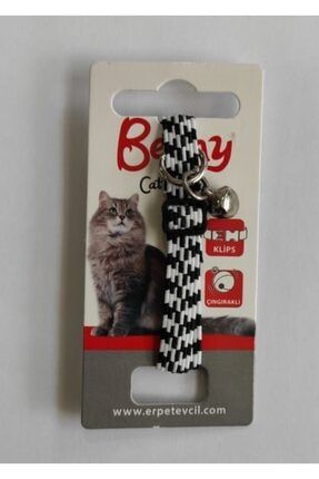 Kedi Lastikli Boyun Tasması Siyah Beyaz No 3 CCA 52