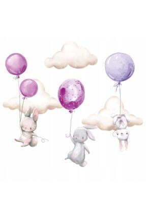Bebek Tavşanlar Ve Balonlar DEZBFAVŞAN100X50EDN