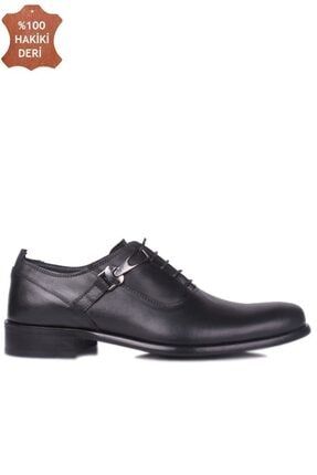 801 014 Erkek Siyah Deri Klasik Büyük & Küçük Numara Ayakkabı TM_801_014