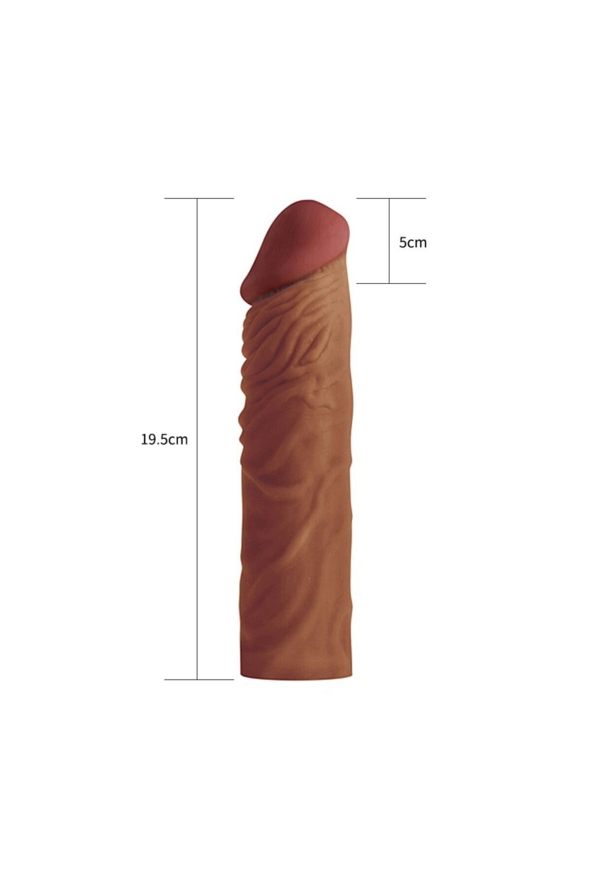 Realistik Dokuda Yumuşak Ve Esnek Uzatmalı Penis Kılıfı 5 cm 4
