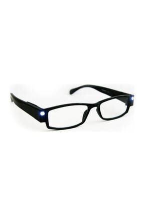 Led Işıklı Kitap Okuma Gözlüğü Camsız Siyah Renk ML-001
