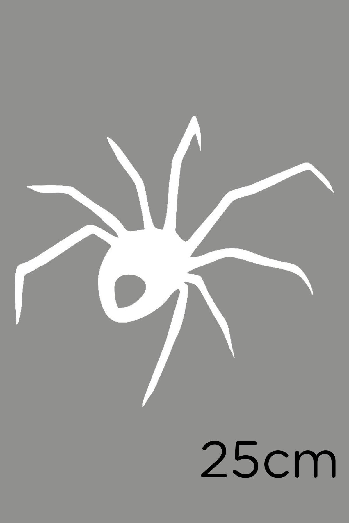New Jargon Autocolant De Perete Auto Spider Going Up Lipire 25 Cm - Alb - One Size