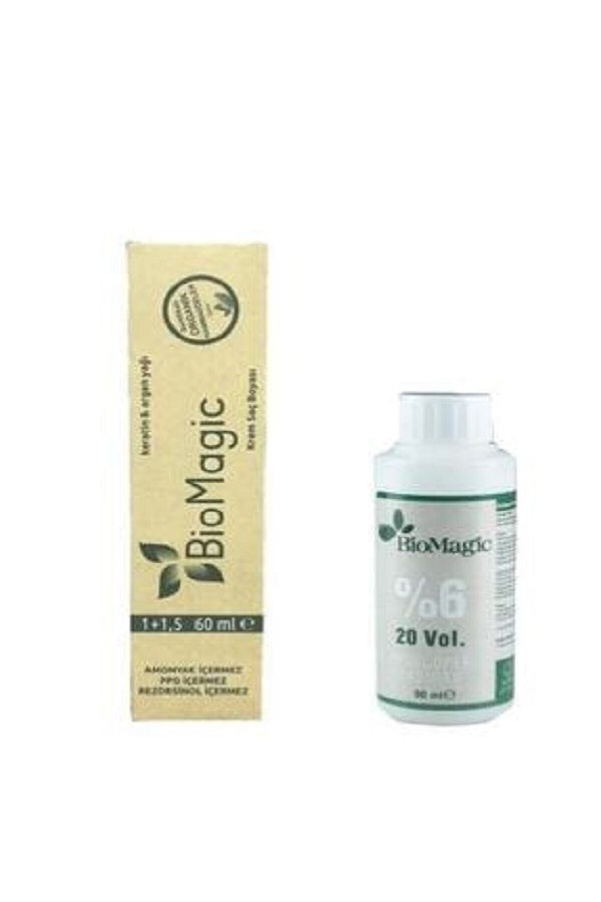 رنگ مو سبز مردانه و زنانه خامه 6 11 ashy تیره kumral +6 ٪ 20 جلد اکسیدان BioMagic